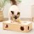 Interactive Whack-a-mole Game with Solid Wood Toys for Indoor Cats to Catch Mice