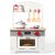 White Wooden Kitchen Playset for Kids & Toddlers – Pretend Play Kitchen Set with Realistic Features