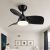 28 In Integrated LED Ceiling Fan Lighting with Black ABS Blade