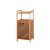 Bamboo Laundry Hamper Cabinet Organizer Floor Stand Bathroom Storage Shelf Cabinet with Tilt Out Laundry Basket