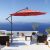 10 FT Solar-LED Cantilever Umbrella for Outdoor Patio with Easy Open Adjustment and 32 Built-in Lights