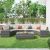 8-pieces Outdoor Wicker Round Sofa Set, Half-Moon Sectional Sets All Weather, Curved Sofa Set With Rectangular Coffee Table, PE Rattan Water-resistant and UV Protected, Movable Cushion, Beige