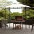 12 FT.L x 4.3 FT.W Iron Double Tiered Backyard Patio BBQ Grill Gazebo with Bar Counters