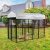 6. 9 x 3. 3 x 5. 6 ft Outdoor Dog Playpen – Black Welded Wire Kennel with Waterproof Cover