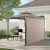 Patio 9.8ft.L x 9.8ft.W Gazebo with Extended Side Shed/Awning and LED Light for Backyard Poolside Deck Brown