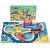 Wooden Train Set with Magnetic Trains and Bridge Ramp Toy for Kids