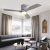 Low Profile Ceiling Fan With Lights and Carved Wood Blades – Remote Control and Reversible Motor