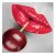 “Cherry Lips” Acrylic Canvas Wall Art for Contemporary Wall Decor, Ready to Hang in Living Room, Bedroom, and Office (40″H x 40″W).