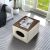 25″W Modern Design Hollow Storage Ottoman with Upholstery, Coffee Table, and Two Small Footstools