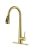 Modern Gold Single-Handle Kitchen Faucet with Pull Down Sprayer and Fingerprint Resistant Finish