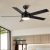 52 inch Integrated LED Light Ceiling Fan with Matte Black Blades – Stylish and Functional Addition to Your Home