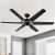 56″ Integrated LED Light Ceiling Fan with White ABS Blade | Reversible Airflow