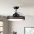 42 In. Integrated LED Retractable Ceiling Fan with Black Shade Frame