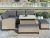 6-Piece Patio Furniture Set Outdoor Wicker Rattan Sectional Sofa with Table and Benches for Backyard