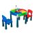 Kids Multi Activity Table & 2 Chairs Set Building Blocks Toy Compatible Storage Table