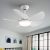 30 In Integrated LED Ceiling Fan Lighting with White ABS Blade – Year-Round Comfort