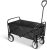 YSSOA Heavy Duty Folding Portable Hand Cart with Removable Canopy, 8” Wheels, Adjustable Handles and Double Fabric for Shopping, Picnic, Beach, Camping