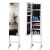 Full Mirror Fashion Simple Jewelry Storage Cabinet  With Led Light  Can Be Hung On The Door Or Wall