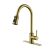 Toggle Switch Touch Kitchen Faucet with Double Outlet Water Pull-Down Spray