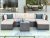 7 Piece Rattan Sectional Seating Group with Cushions, Outdoor Ratten Sofa