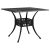 Outdoor Garden Table for Hosting Tea and Coffee: Sturdy Cast Aluminum with Beautiful Patterns and Umbrella Hole – Black