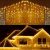 Outdoor LED Curtain Icicle String Lights for Festive Christmas Decorations