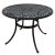 42 Inch Cast Aluminum Patio Table with Umbrella Hole – Black with Antique Bronze Finish