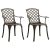 Stylish and Durable Cast Aluminium Garden Chair Set with High Backrest and Ergonomic Armrests