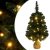 Artificial Christmas Tree with Stand and LEDs Green 35.4″ PVC