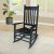 “Black Wood Outdoor Chair with Wide Seat and Sturdy Design for Balcony and Porch Use – Specifications and Features”