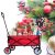 Folding Wagon Garden Shopping Beach Cart (Red)