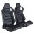 2PC All-Black Racing Simulator Seat in Leather with Double Slider